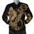 Hawaiian Anchor Poly Tribal Hibiscus Polynesian Bomber Jacket Gold - AH Black Unisex - Polynesian Pride