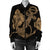 Hawaiian Anchor Poly Tribal Hibiscus Polynesian Bomber Jacket Gold - AH - Polynesian Pride