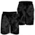 Hawaiian Anchor Poly Tribal Hibiscus Polynesian Men's Shorts Gray - AH - Polynesian Pride