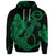 Custom Hawaiian Anchor Poly Tribal Hibiscus Polynesian Hoodie Green - Polynesian Pride