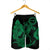 Hawaiian Anchor Poly Tribal Hibiscus Polynesian Men's Shorts Green - AH - Polynesian Pride