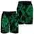 Hawaiian Anchor Poly Tribal Hibiscus Polynesian Men's Shorts Green - AH - Polynesian Pride