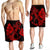 Hawaiian Anchor Poly Tribal Hibiscus Polynesian Men's Shorts Red - AH - Polynesian Pride