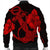 Hawaiian Anchor Poly Tribal Hibiscus Polynesian Bomber Jacket Red - AH - Polynesian Pride