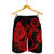 Hawaiian Anchor Poly Tribal Hibiscus Polynesian Men's Shorts Red - AH - Polynesian Pride