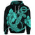 Custom Hawaiian Anchor Poly Tribal Hibiscus Polynesian Hoodie Turquoise - Polynesian Pride