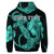 Custom Hawaiian Anchor Poly Tribal Hibiscus Polynesian Hoodie Turquoise - Polynesian Pride