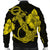 Hawaiian Anchor Poly Tribal Hibiscus Polynesian Bomber Jacket Yellow - AH - Polynesian Pride