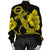 Hawaiian Anchor Poly Tribal Hibiscus Polynesian Bomber Jacket Yellow - AH - Polynesian Pride