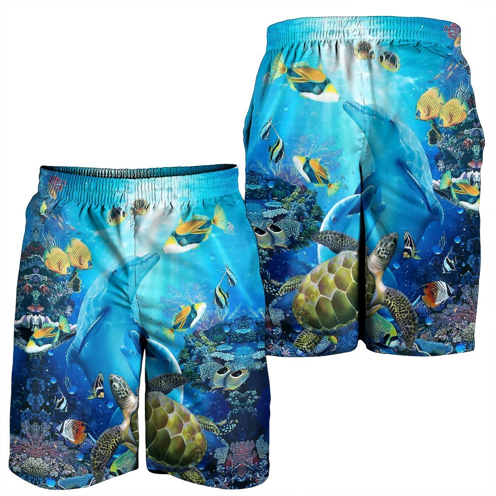 Hawaiian Animal Ocean Men's Shorts - AH - Polynesian Pride