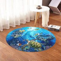 Hawaiian Animal Ocean Round Carpet - AH - Polynesian Pride