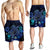 Hawaiian Blue Ocean Honu And Flowers Men's Shorts AH - Polynesian Pride