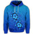 Hawaiian Blue Turtle and Hibiscus Polynesian Hoodie - Polynesian Pride