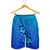 Hawaiian Blue Turtle and Hibiscus Polynesian Men's Shorts - AH - Polynesian Pride