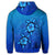 Hawaiian Blue Turtle and Hibiscus Polynesian Hoodie - Polynesian Pride