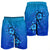 Hawaiian Blue Turtle and Hibiscus Polynesian Men's Shorts - AH - Polynesian Pride