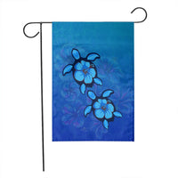 Hawaiian Blue Turtle and Hibiscus Polynesian Flag - AH - Polynesian Pride