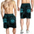 Hawaiian Coat Of Arms Turtle Polynesian Men's Shorts Blue AH - Polynesian Pride