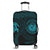 Hawaiian Coat Of Arms Turtle Polynesian Luggage Covers Blue AH Black - Polynesian Pride