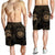 Hawaiian Coat Of Arms Turtle Polynesian Men's Shorts Gold AH - Polynesian Pride