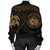 Hawaiian Coat Of Arms Turtle Polynesian Bomber Jacket Gold AH - Polynesian Pride