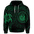 Hawaiian Coat of Arms Turtle Polynesian Hoodie Green - Polynesian Pride