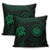 Hawaiian Coat Of Arms Turtle Polynesian Pillow Covers Green AH - Polynesian Pride