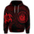 Hawaiian Coat of Arms Turtle Polynesian Hoodie Red - Polynesian Pride