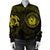 Hawaiian Coat Of Arms Turtle Polynesian Bomber Jacket Yellow AH - Polynesian Pride