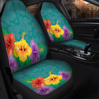 Hawaiian Colorful Hibiscus Polynesian Car Seat Covers - AH - Polynesian Pride