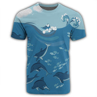 Hawaiian Dolphins Polynesian T Shirt - Polynesian Pride