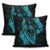 Hawaiian Fish Hook Hibiscus Banzai Surfing Polynesian Pillow Covers Blue - AH - Polynesian Pride