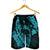 Hawaiian Fish Hook Hibiscus Banzai Surfing Polynesian Men's Shorts Blue - AH - Polynesian Pride