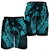 Hawaiian Fish Hook Hibiscus Banzai Surfing Polynesian Men's Shorts Blue - AH - Polynesian Pride