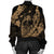 Hawaiian Fish Hook Hibiscus Banzai Surfing Polynesian Bomber Jacket Gold - AH - Polynesian Pride