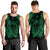 Hawaiian Fish Hook Hibiscus Banzai Surfing Polynesian Tank Top Green - AH - Polynesian Pride