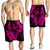 Hawaiian Fish Hook Hibiscus Banzai Surfing Polynesian Men's Shorts Pink - AH - Polynesian Pride