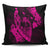 Hawaiian Fish Hook Hibiscus Banzai Surfing Polynesian Pillow Covers Pink - AH Pillow Covers Black - Polynesian Pride