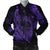 Hawaiian Fish Hook Hibiscus Banzai Surfing Polynesian Bomber Jacket Purple - AH Black Unisex - Polynesian Pride