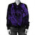 Hawaiian Fish Hook Hibiscus Banzai Surfing Polynesian Bomber Jacket Purple - AH - Polynesian Pride