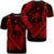 Hawaiian Fish Hook Hibiscus Banzai Surfing Polynesian T Shirt Red Unisex Black - Polynesian Pride