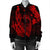 Hawaiian Fish Hook Hibiscus Banzai Surfing Polynesian Bomber Jacket Red - AH - Polynesian Pride