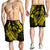 Hawaiian Fish Hook Hibiscus Banzai Surfing Polynesian Men's Shorts Yellow - AH - Polynesian Pride