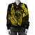 Hawaiian Fish Hook Hibiscus Banzai Surfing Polynesian Bomber Jacket Yellow - AH - Polynesian Pride