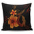 Hawaiian Fish Hook Hibiscus Plumeria Polynesian Pillow Covers - Orange - AH Pillow Covers Black - Polynesian Pride