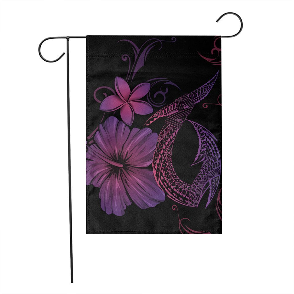 Hawaiian Fish Hook Hibiscus Plumeria Polynesian Flag - Pink - AH - Polynesian Pride