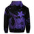 Hawaiian Fish Hook Hibiscus Plumeria Polynesian Hoodie Purple - Polynesian Pride