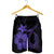 Hawaiian Fish Hook Hibiscus Plumeria Polynesian Men's Shorts - Purple - AH - Polynesian Pride