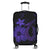 Hawaiian Fish Hook Hibiscus Plumeria Polynesian Luggage Covers - Purple - AH Black - Polynesian Pride