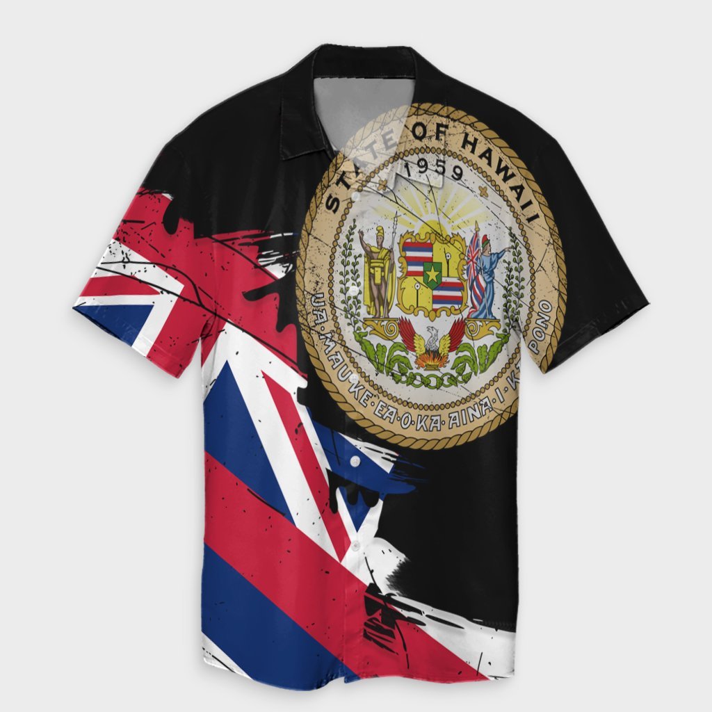 Matching Dress and Hawaiian Shirt Hawaii Flag Coat Of Arms Of Hawaii Polynesian Classic Style RLT14 - Polynesian Pride